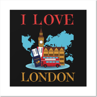 I Love London UK Travel more Wanderlust love Explore the city travel London souvenir Posters and Art
